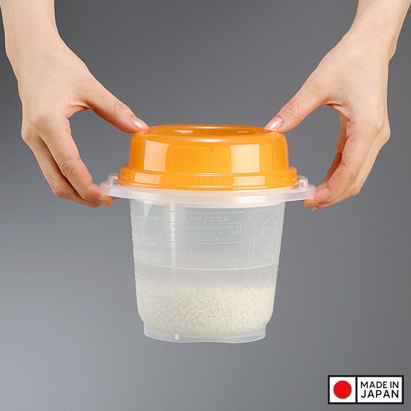 Bộ hộp nấu cơm trong lò vi sóng 900ml hàng nội địa Nhật Bản - Made in Japan