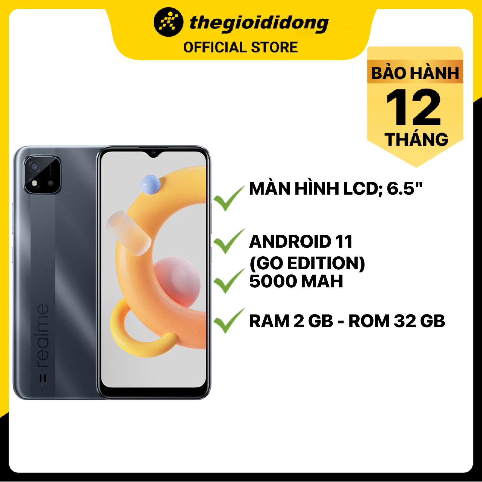 Điện thoại Realme C11 (2021)(2GB/32GB) - Hàng chính hãng