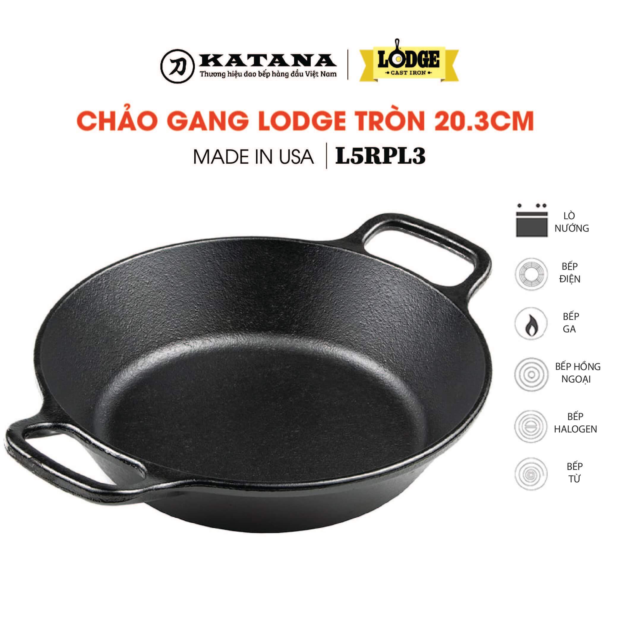 Chảo gang LODGE hình tròn size 20cm