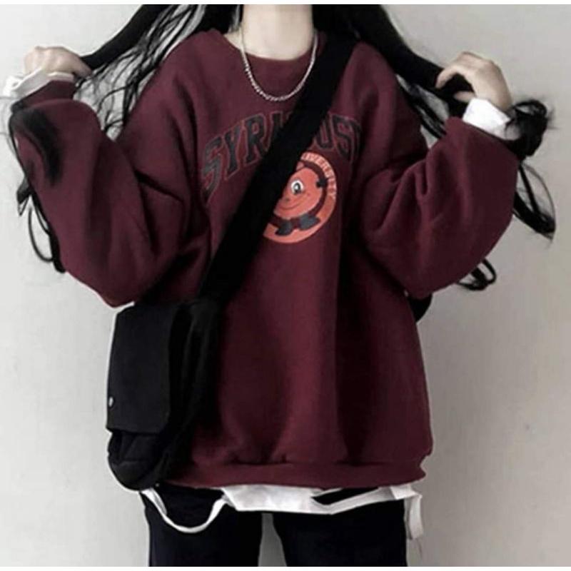 Áo swt nỉ cổ tròn cotton tay bồng ------- ÁO NỈ CỔ TRÒN SYRACUYS