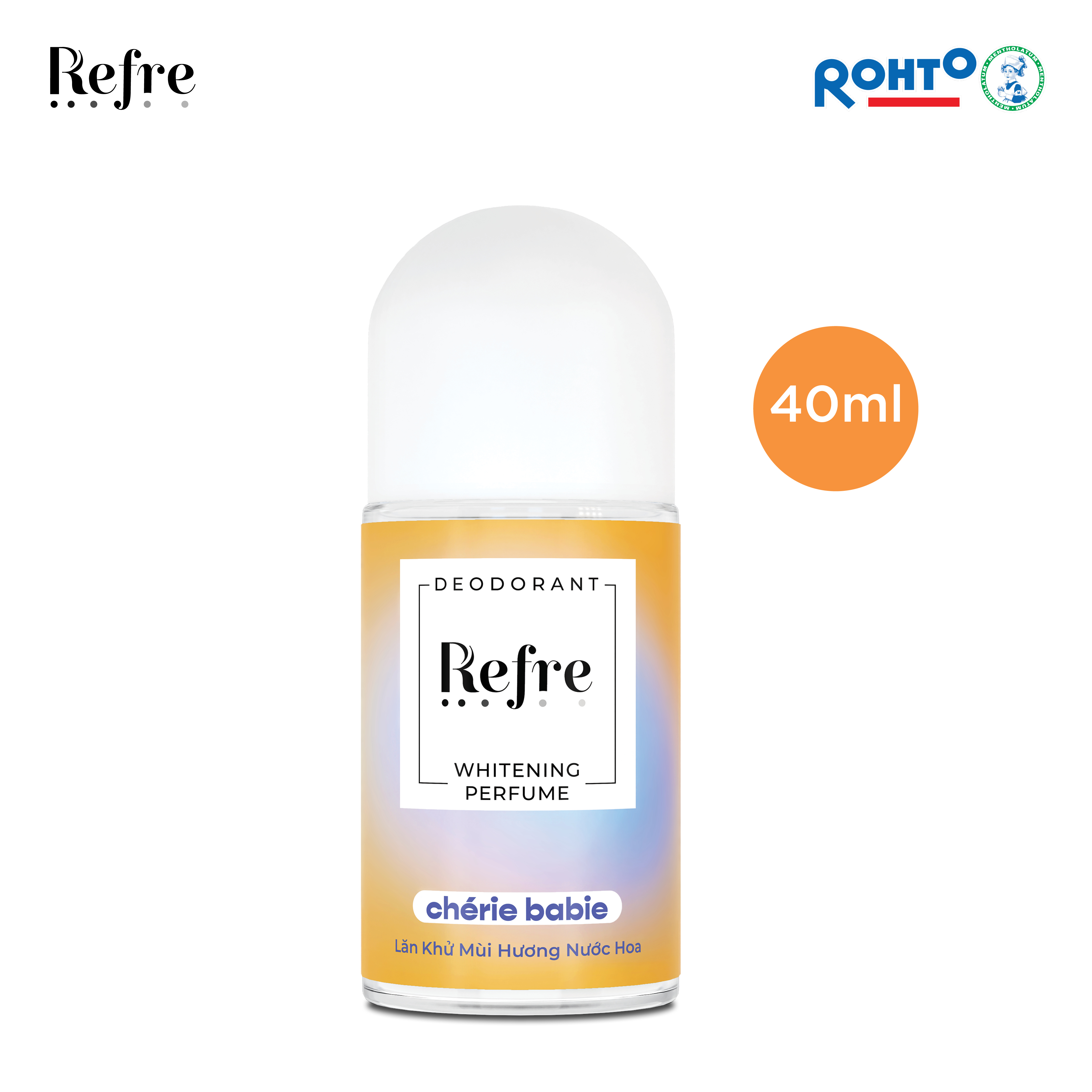 Lăn Khử Mùi Dưỡng Trắng Hương Nước Hoa Refre Whitening Perfume Chérie Babie - Hương Yêu Kiều 40ml