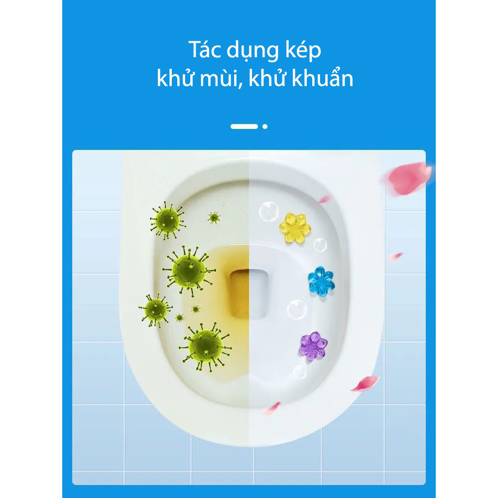 Gel Thơm Làm Sạch Khử Mùi Vệ Sinh Diệt Khuẩn Khử Trùng Bồn Cầu Hình Bông Hoa Giao Hương Ngẫu Nhiên