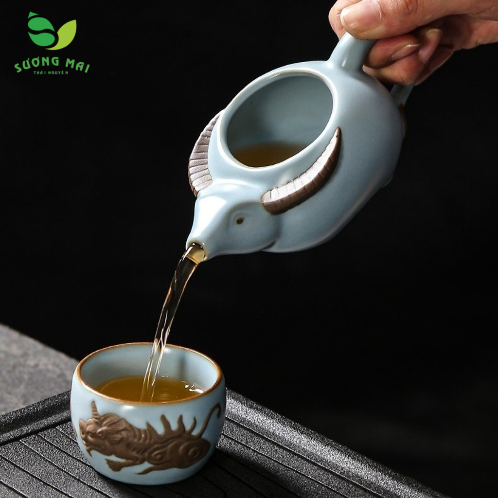 Bộ ấm chén pha trà Tân Sửu 9 món