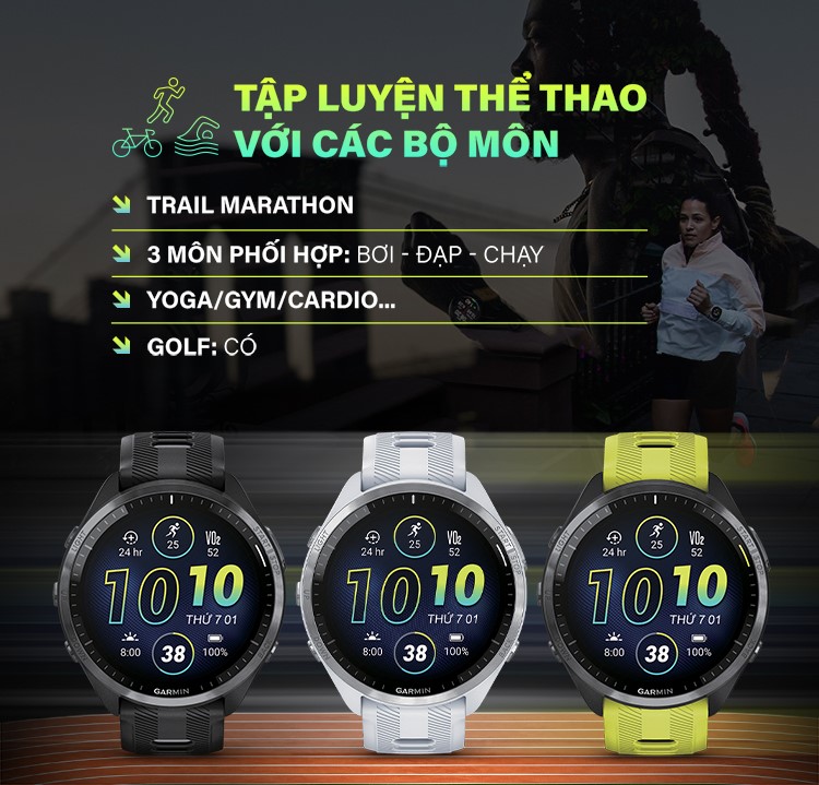 Đồng hồ thông minh Garmin Forerunner 965 - Hàng chính hãng