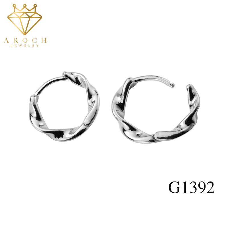 Khuyên tai bạc Ý s925 phong cách Mabius Nhật Bản G1392 - AROCH Jewelry
