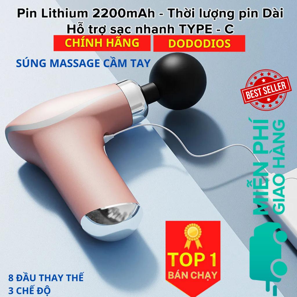 Hình ảnh Máy Massage Cầm Tay Toàn Thân 3 Cấp Độ, 8 Đầu Thay Thế dododios - Chuyên Sâu Vai Lưng, Giảm Đau Cơ - Chính Hãng