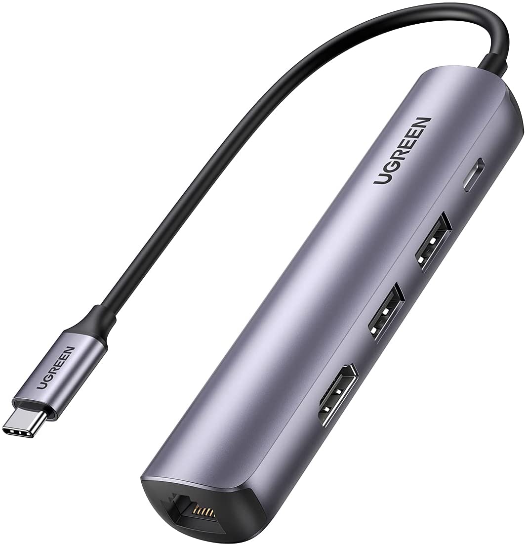 Bộ Hub chuyển đổi kết nối cổng USB type C sang HDMI hãng UGREEN 10919 hỗ trợ USB 3.0, Lan Gigabit và PD 100W - Hàng nhập khẩu chính hãng