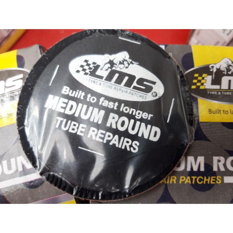 Hộp miếng vá lốp LMS dành cho ô tô, xe máy Medium Round - Hàng chính hãng