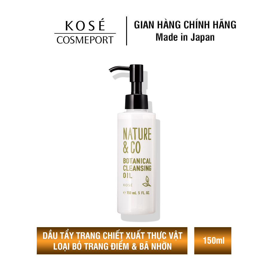 Dầu tẩy trang làm sạch lỗ chân lông Kosé Nature &amp; Co Botancial Cleansing Oil 150ml