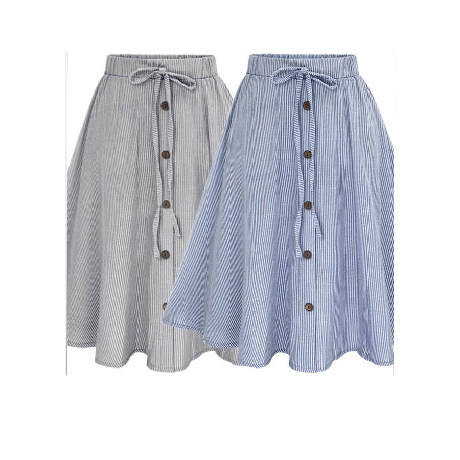Chân váy xòe vải cotton dạo phố đi làm VAY23
