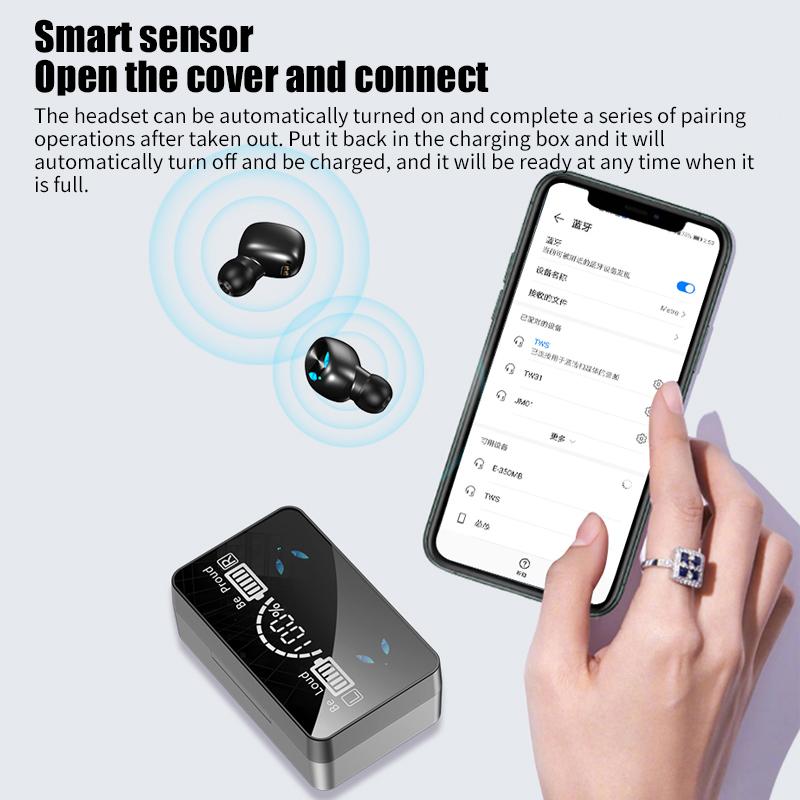 TWS 5.1 Tai Nghe Không Dây 3500MAh Công Suất Chống Nước Bluetooth Giảm Tiếng Ồn Tai Nghe Nhét Tai Thể Thao Tai Nghe Có Mic