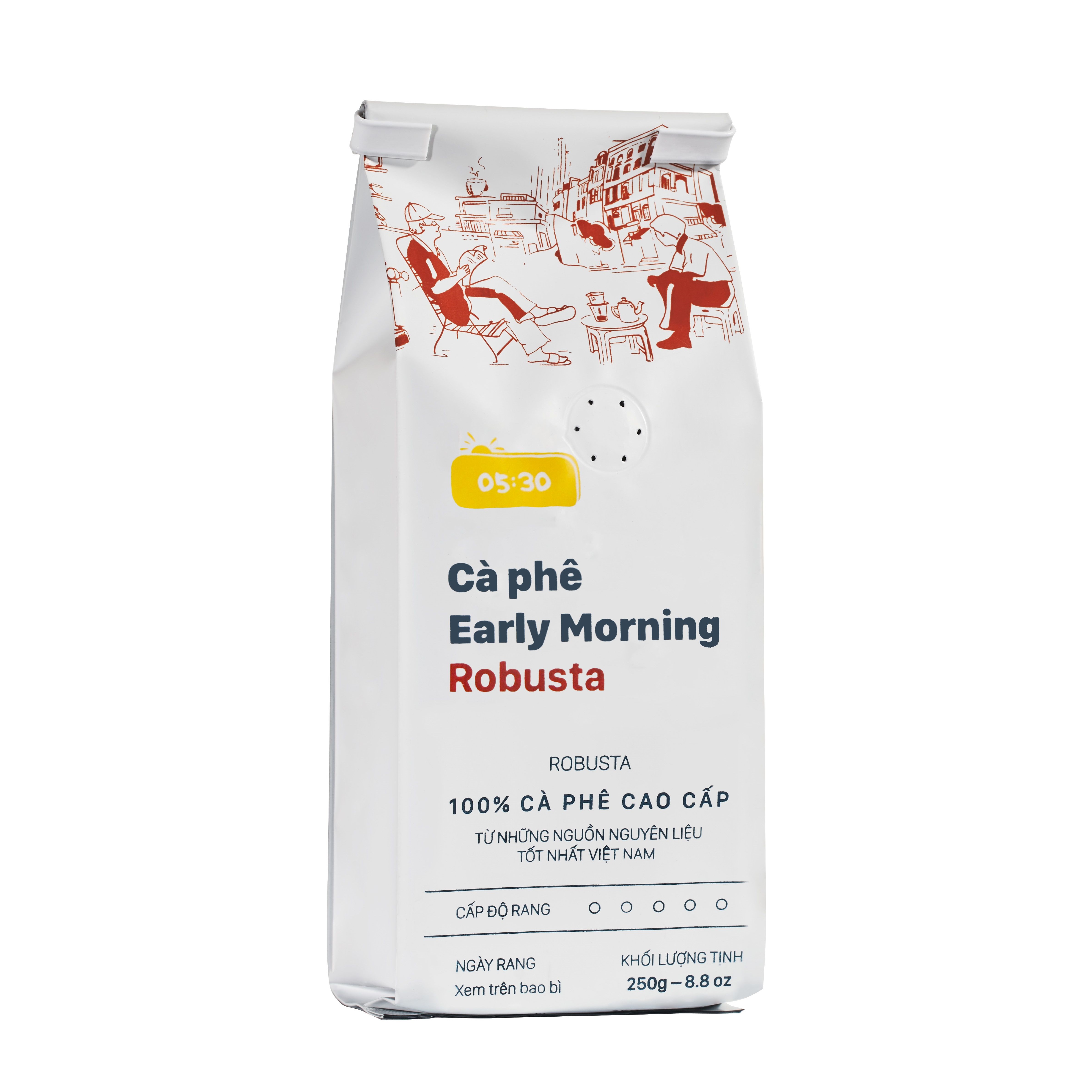 Cà Phê Xay bột Cao Cấp Early Morning - Robusta (250G)