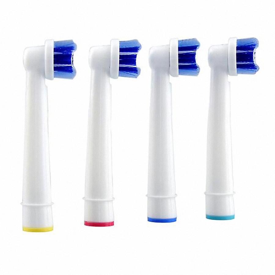 Cho máy Braun Oral-B, Bộ 4 đầu bàn chải đánh răng điện Dan House SB-20A, tẩy sạch cao răng, làm sạch vết ố, chăm sóc nưới lợi, loại cước mềm