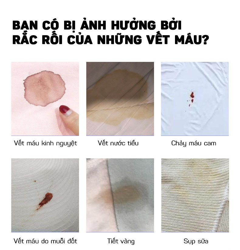 Dung Dịch Tẩy Rửa Vết Máu Trên Quần Áo, Đồ Lót Siêu Sạch 200ML