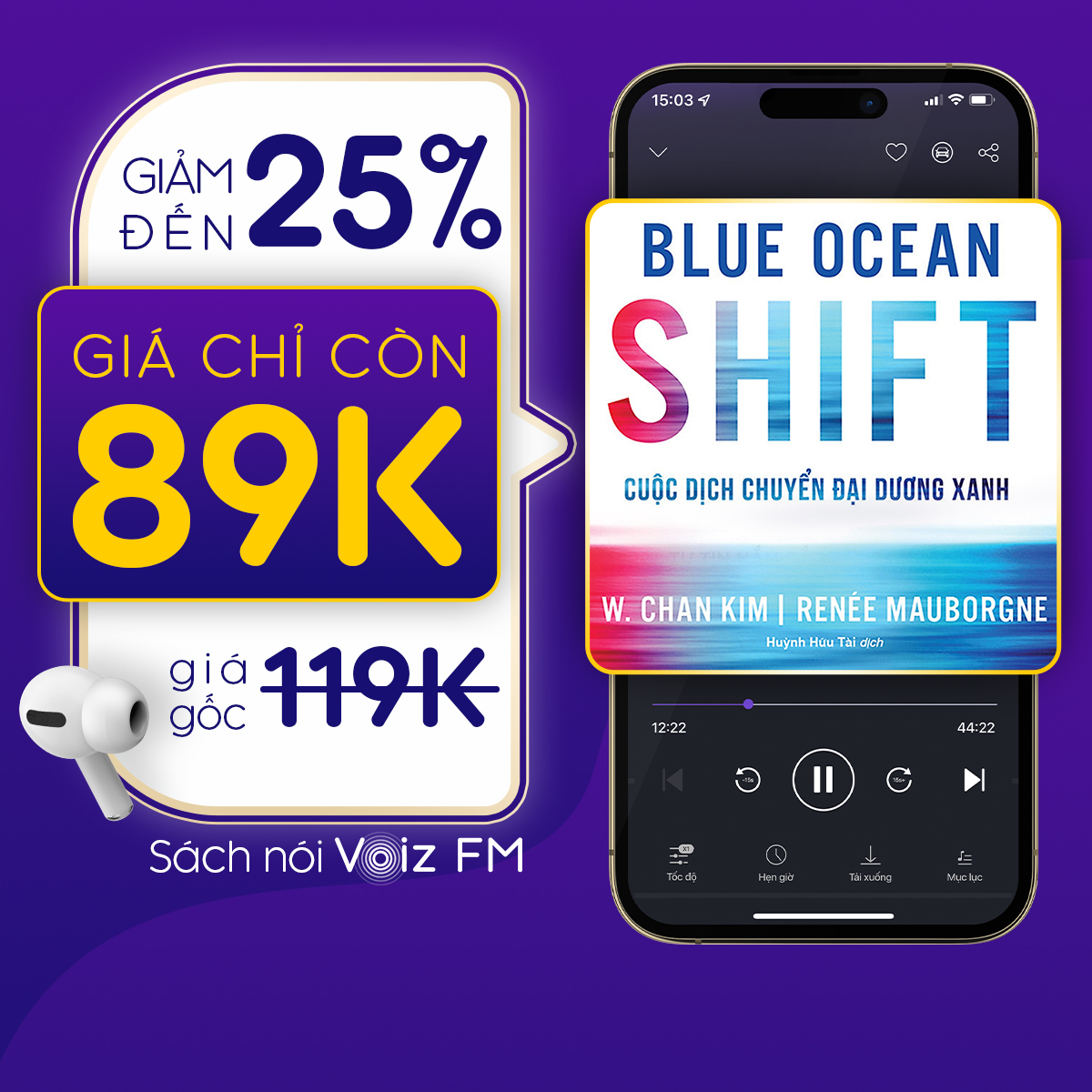 Hình ảnh [Cuộc Dịch Chuyển Đại Dương Xanh] Voiz FM - Voucher nghe Sách Nói