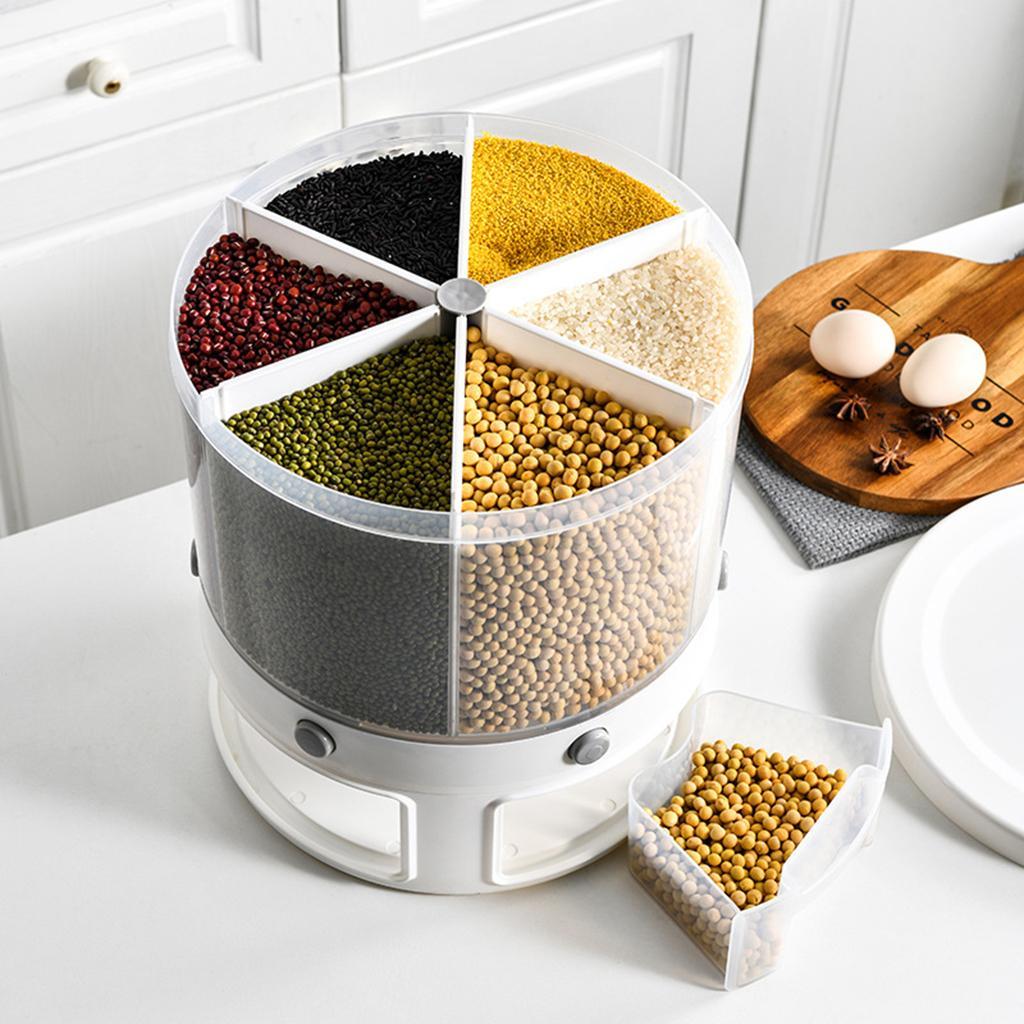 COUNTERTOP CEREAL DISPENSER DRY FOOD STORAGE CONTAINER RICE BOX BUCKET