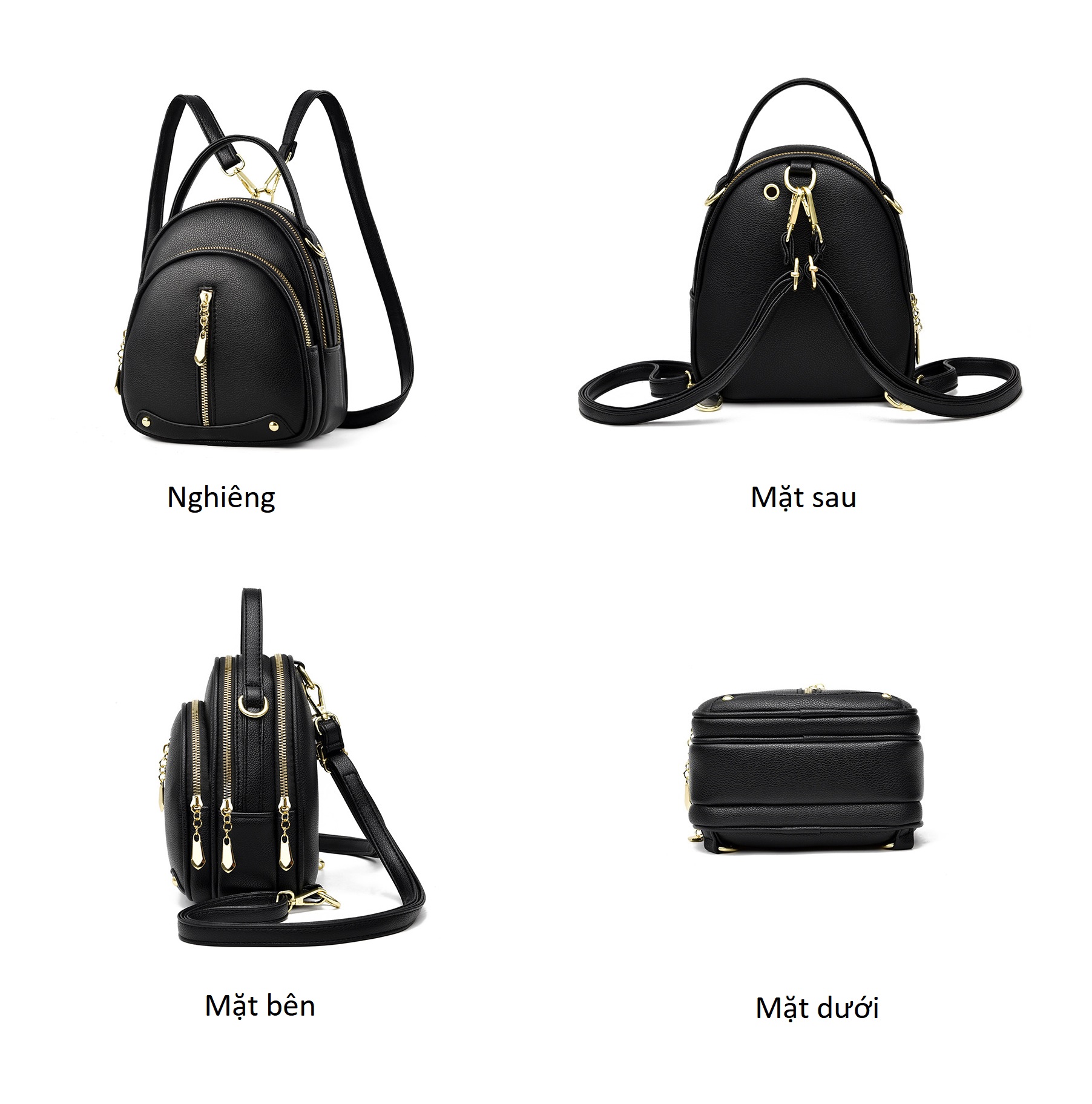 Balo mini da nữ thời trang 3in1 đeo 2 kiểu balo và túi đeo chéo