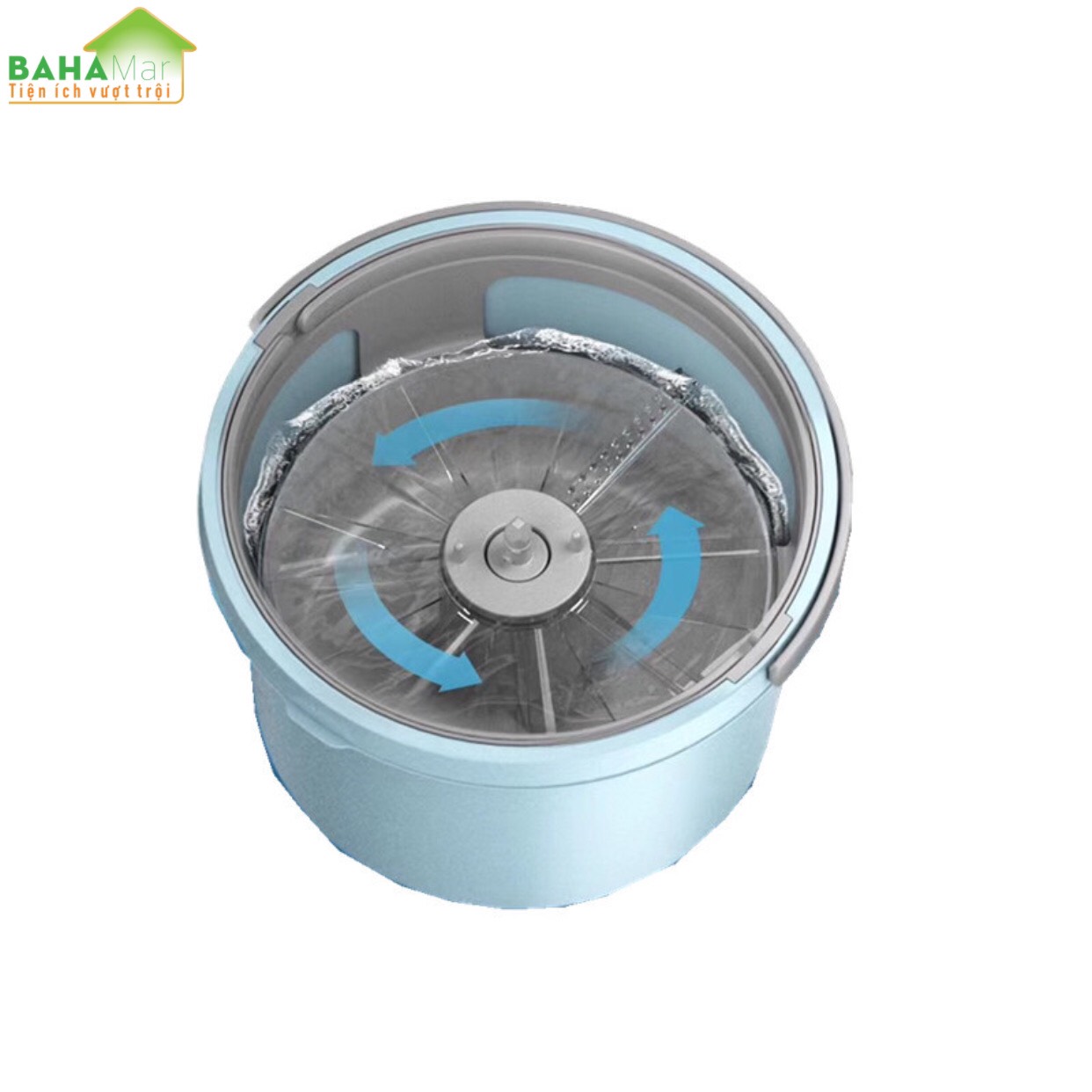 BỘ CÂY LAU SÀN CHẬU GIẶT VẮT GIẺ CÓ TÁCH BỎ NƯỚC BẨN BAHAMAR thuận tiện lau và giặt giẻ