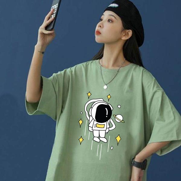 Áo phông phi hành gia, Áo thun cotton co dãn in hình chắc nét cho cả nam nữ