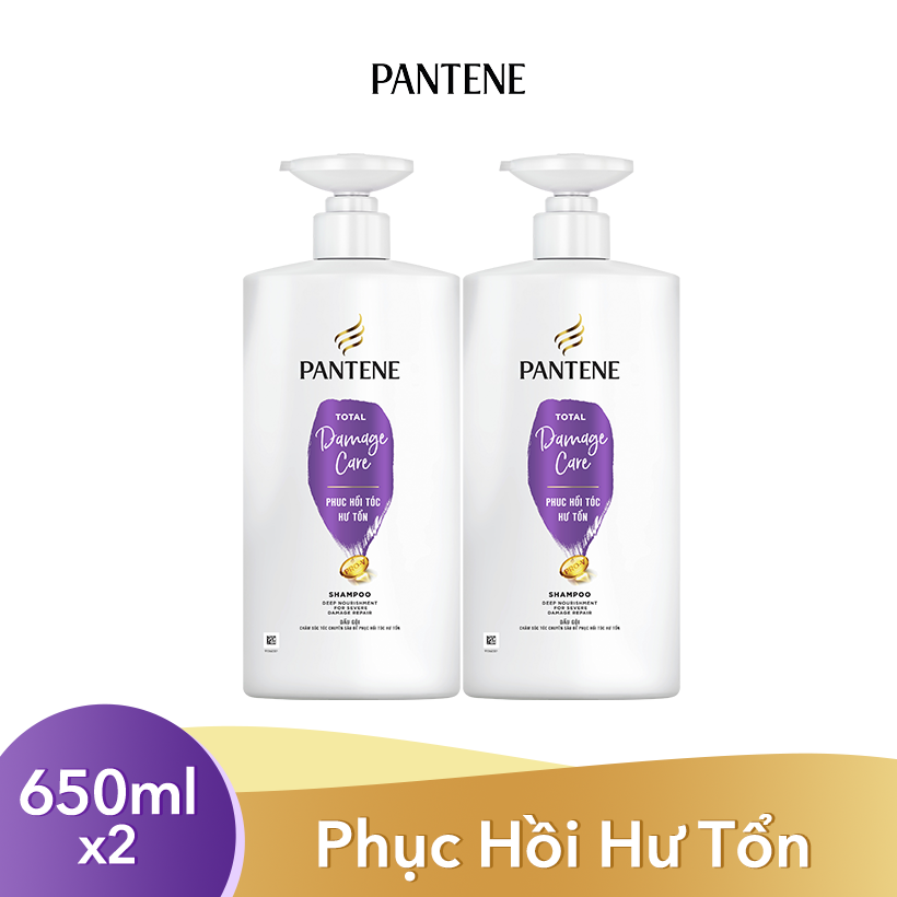 Combo 2 Dầu Gội PANTENE Phục Hồi Chăm Sóc Hư Tổn 650g/650ml