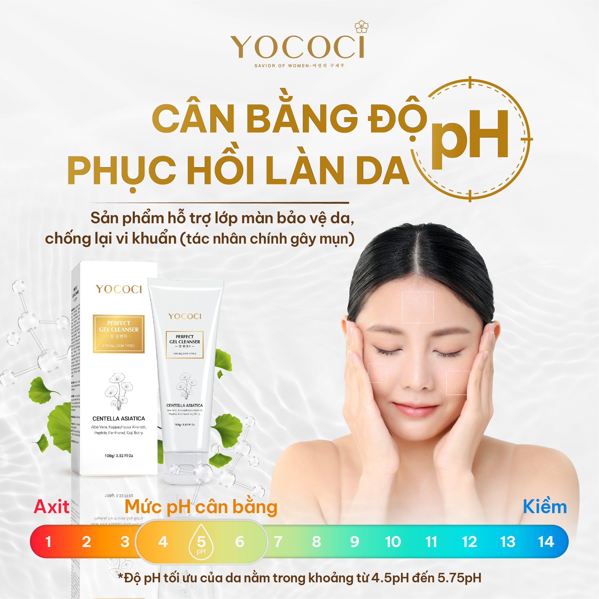 Gel Rửa Mặt YOCOCI Perfect Gel Cleanser 100g