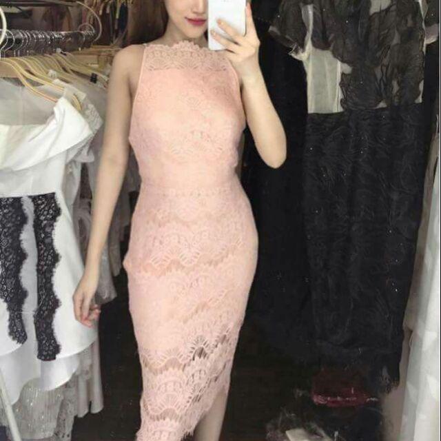 Đầm body 2 dây ren dễ thương