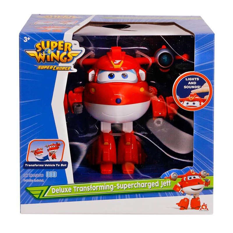 Đồ Chơi SUPERWINGS  Robot Biến Hình Cỡ Lớn Có Đèn Và Âm Thanh  - Jett Siêu Cấp YW740431