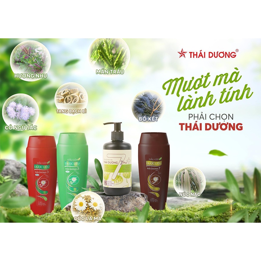 Dầu Gội Dược Liệu Thái Dương 3 Hương Hoa Lá