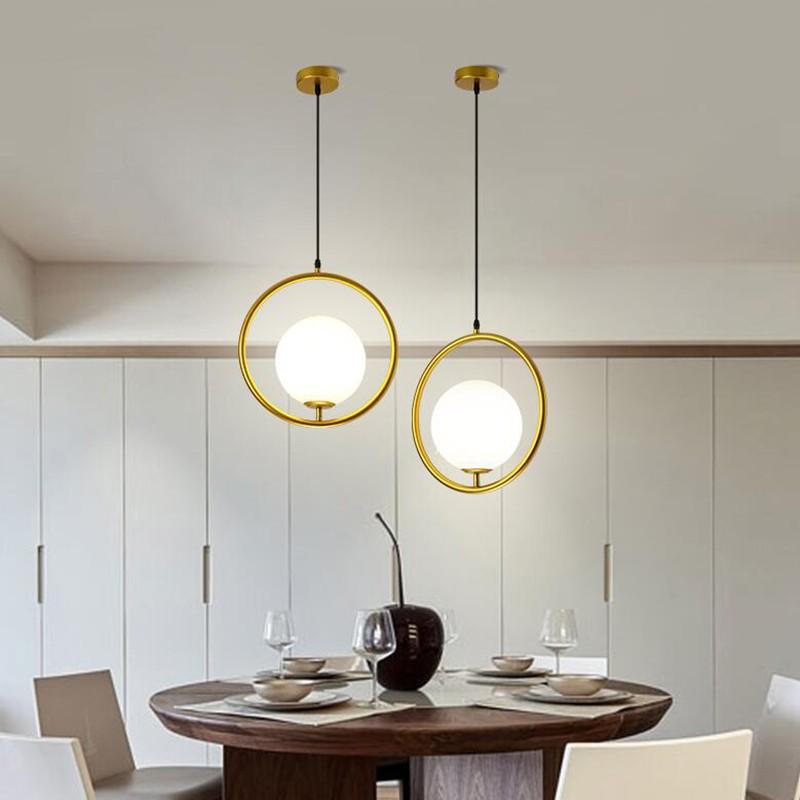 Combo 2 đèn thả hiện đại, cao cấp loại to D20cm kèm bóng LED chuyên dụng