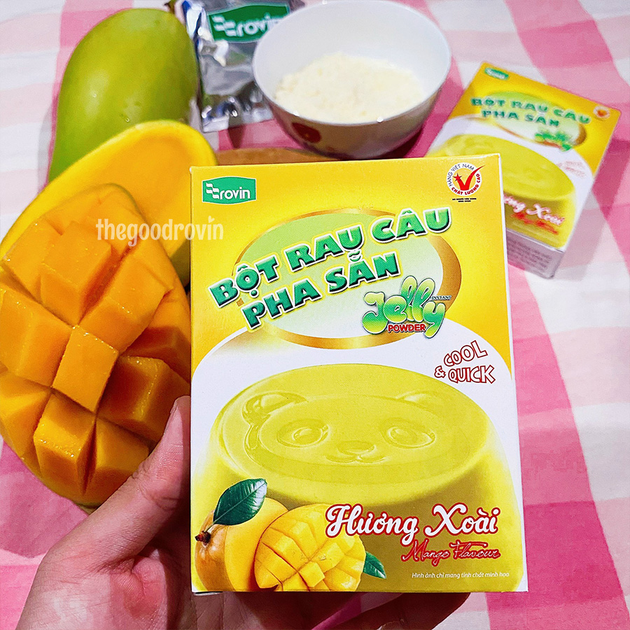 Bột Rau Câu Pha Sẵn Hương Xoài Rovin (Hộp 60g)