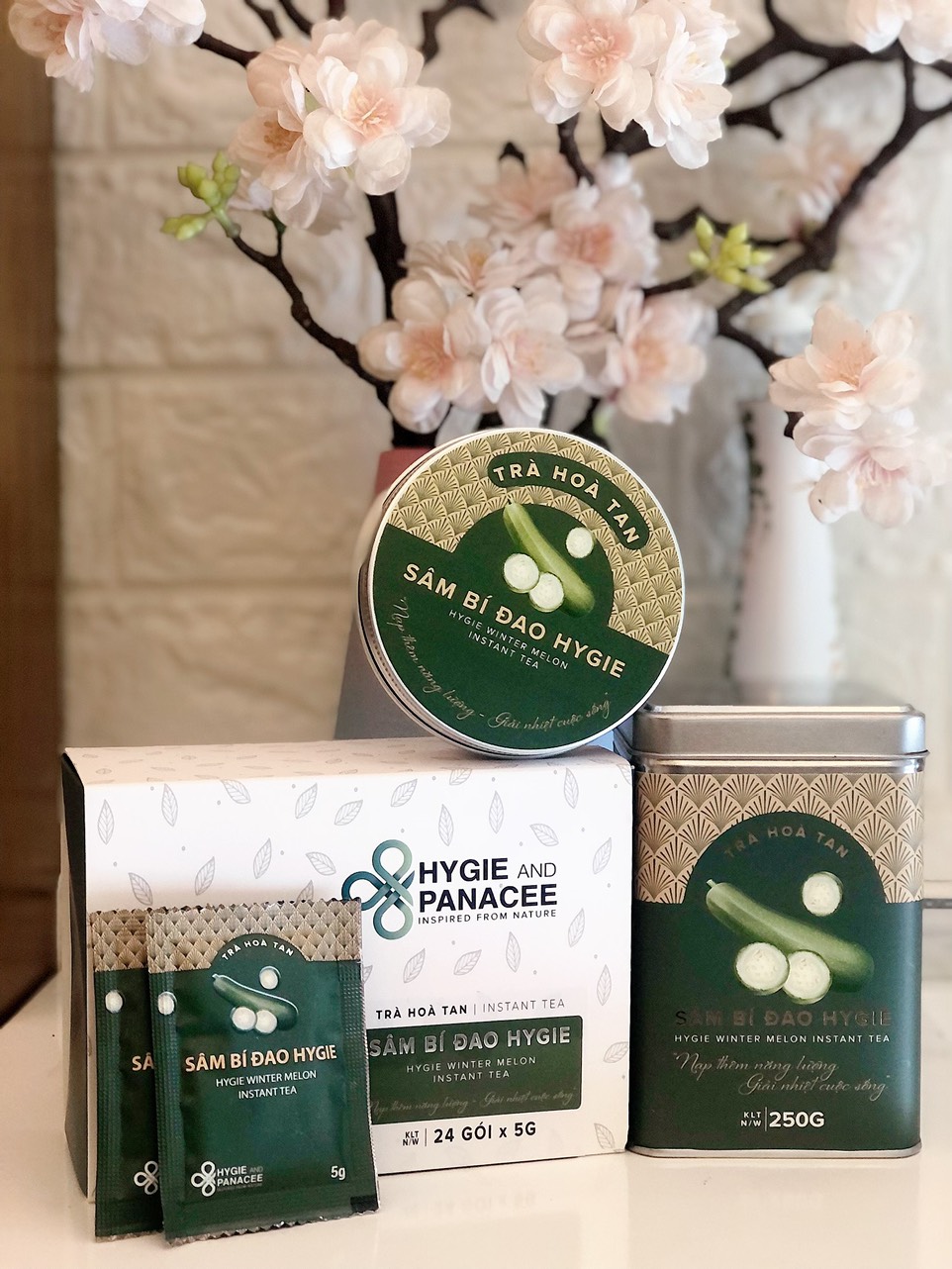 Trà Sâm Bí Đao Hygie 250g thanh nhiệt, giảm cảm giác thèm ăn