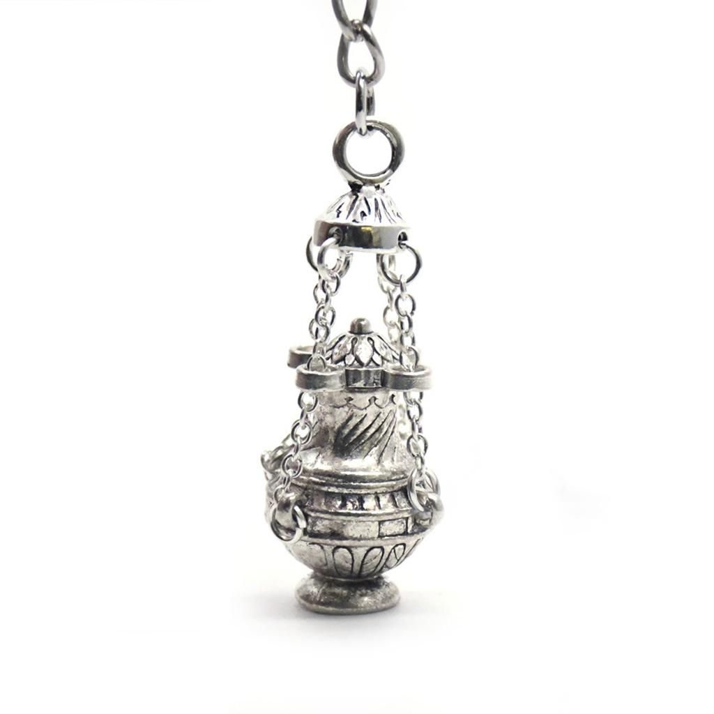 Incense Burner Keychain Christian Gifts Key Holder Key Chains Keyring Bag Charms Car Hanging Pendant