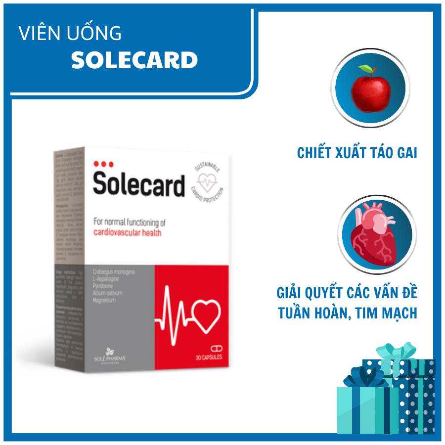 Thực phẩm chức năng hỗ trợ các vấn đề về tuần hoàn, tim mạch SOLECARD