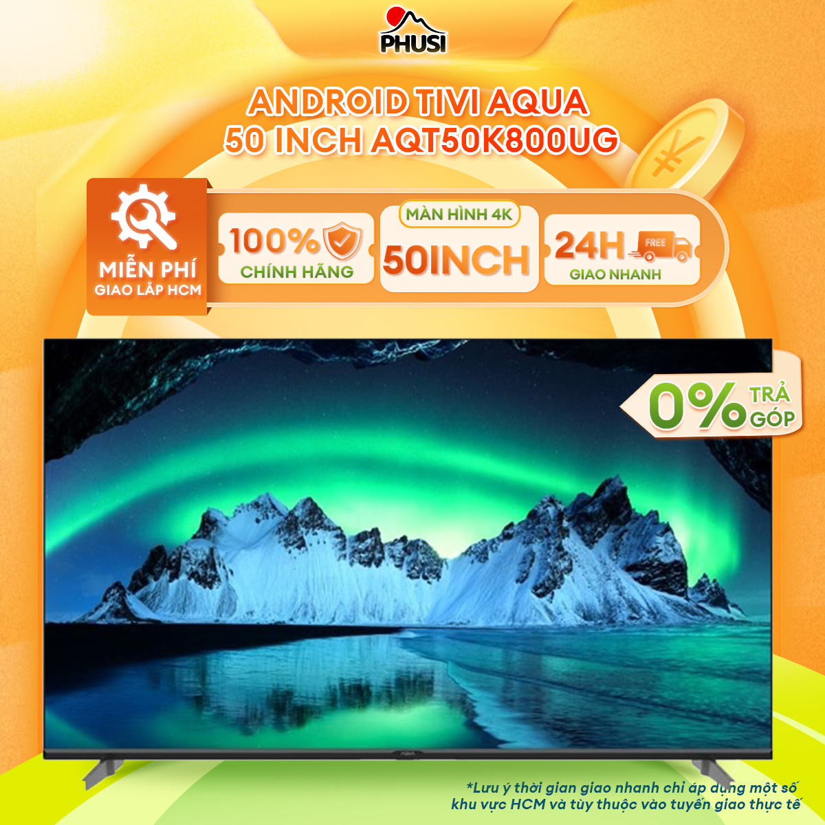Android Tivi Aqua 50 inch AQT50K800UG - Hàng Chính Hãng - Mới 100%