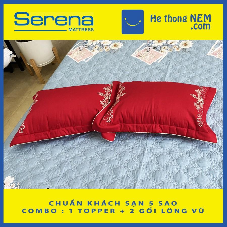 Vỏ Gối Nằm SERENA Áo Gối Cotton Cao Cấp Bộ Vỏ Áo Gối Chần Bông Chuẩn Khách Sạn 5 Sao - Hệ Thống Nệm