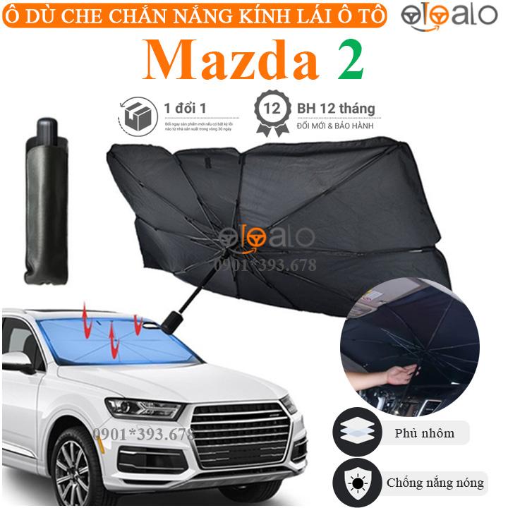 Ô dù che chắn nắng kính lái xe Mazda 2 vải dù tráng nhôm cao cấp ODCKL