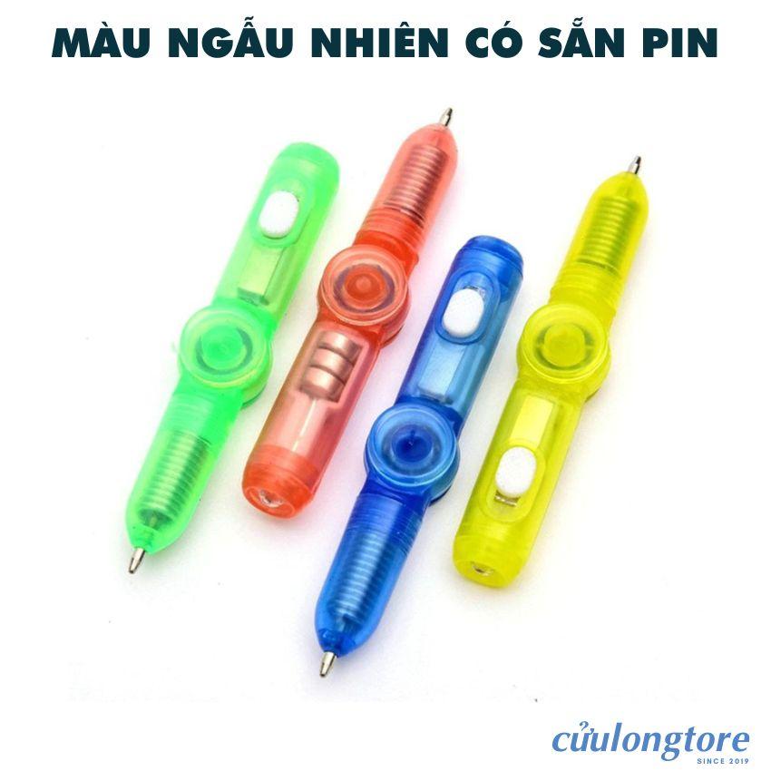 Con Quay Vô Cực Bút Quay Nghệ Thuật Phát Sáng, Spiner bút bi viết mực bản nâng cấp quay thần tốc mới có nắp