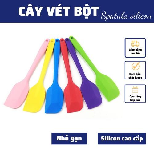 cây vét bột silicon đúc 21cm phết kem phới trộn bột bộ dụng cụ làm bánh chịu nhiệt an toàn sử dụng