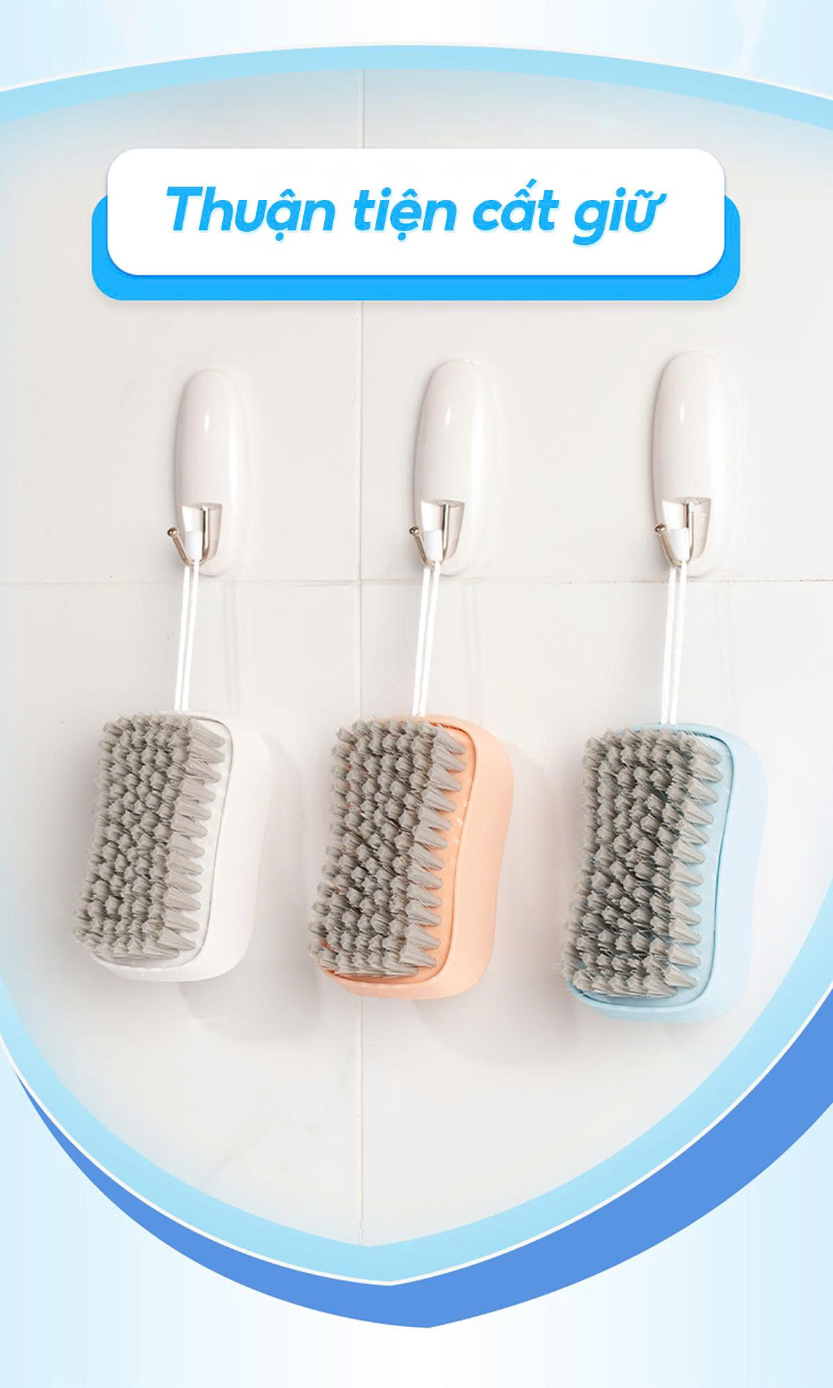 Bàn chải quần áo Ag+ Kháng khuẩn MyJae