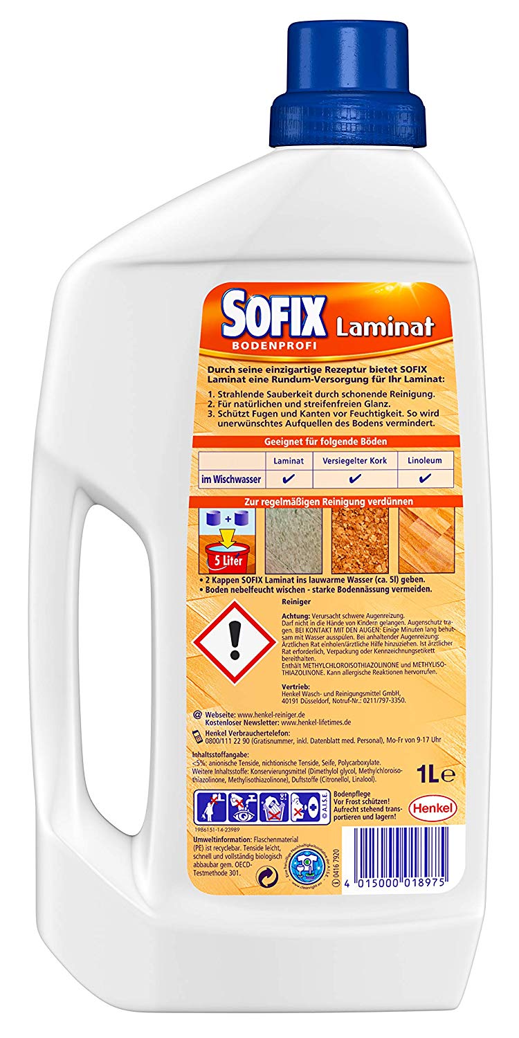 Nước Lau Sàn Gỗ Sofix Bodenprofi Laminat 1L - Đức