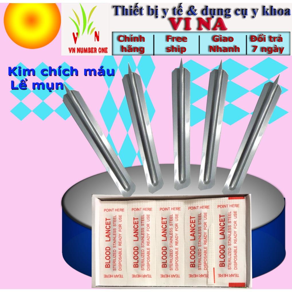 Kim Lấy Máu (Dao Lancets) (Không Phải Cây Nặn Mụn) Kim Bằng Inox Tiệt Trùng Có Thể Dùng Để Lễ Mụn Nặn Mụn.