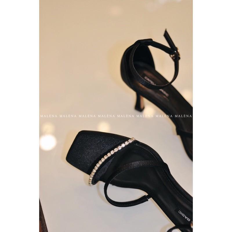Sandal quai đính đá 7cm hottrend 2021