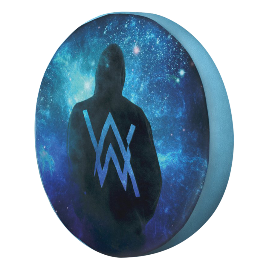 Gối Ôm Tròn In Hình Alan Walker Nền Galaxy - GOUP028