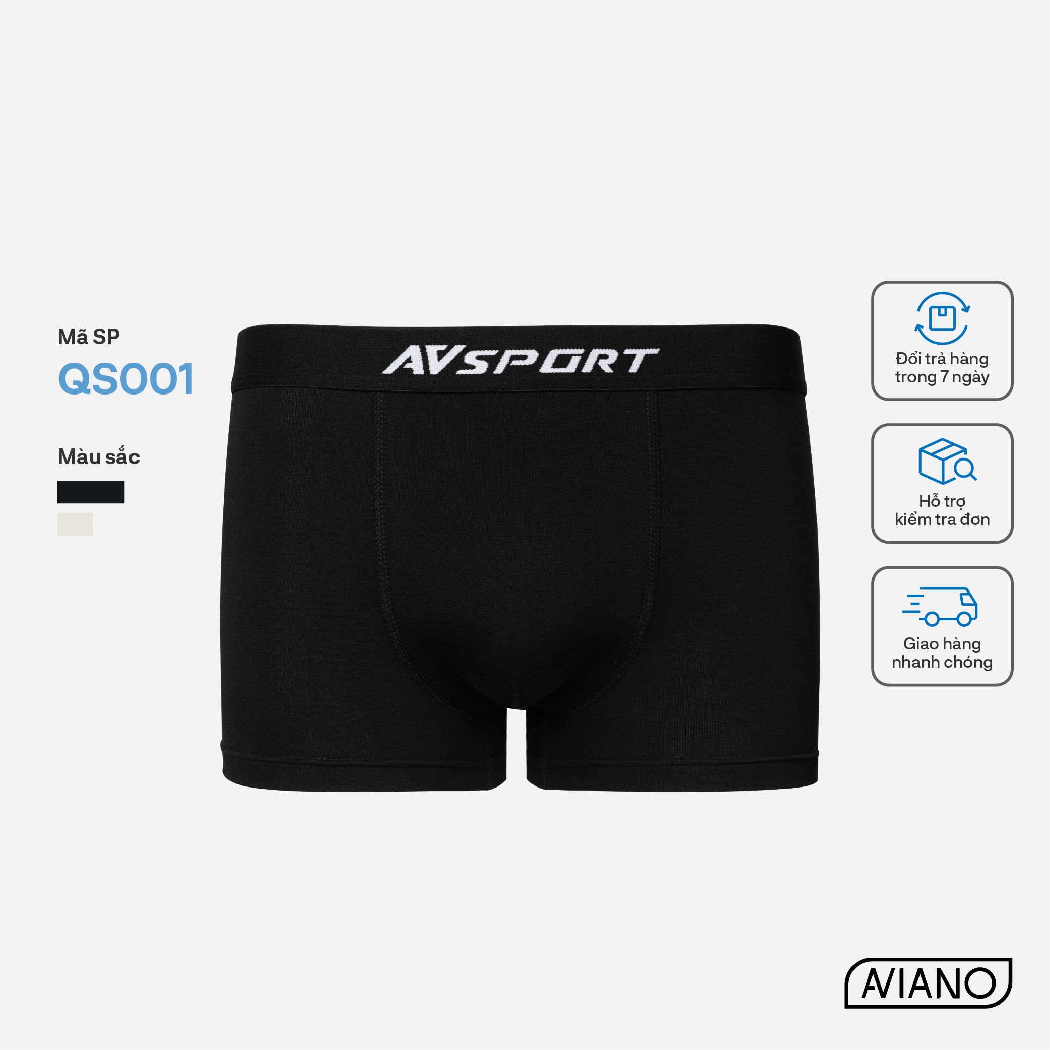 Quần Lót Nam AVIANO Cotton Co Giãn 4 Chiều, Quần Sịp Nam Boxer Thoáng Khí
