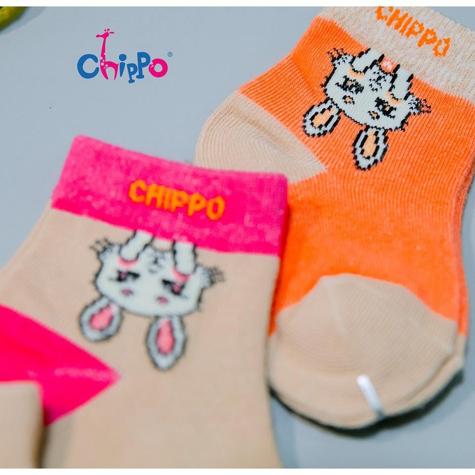 Set 3 Đôi Tất CHIPPO cho bé chất liệu cotton mềm thoáng kháng khuẩn cho bé từ 1-3 Tuổi