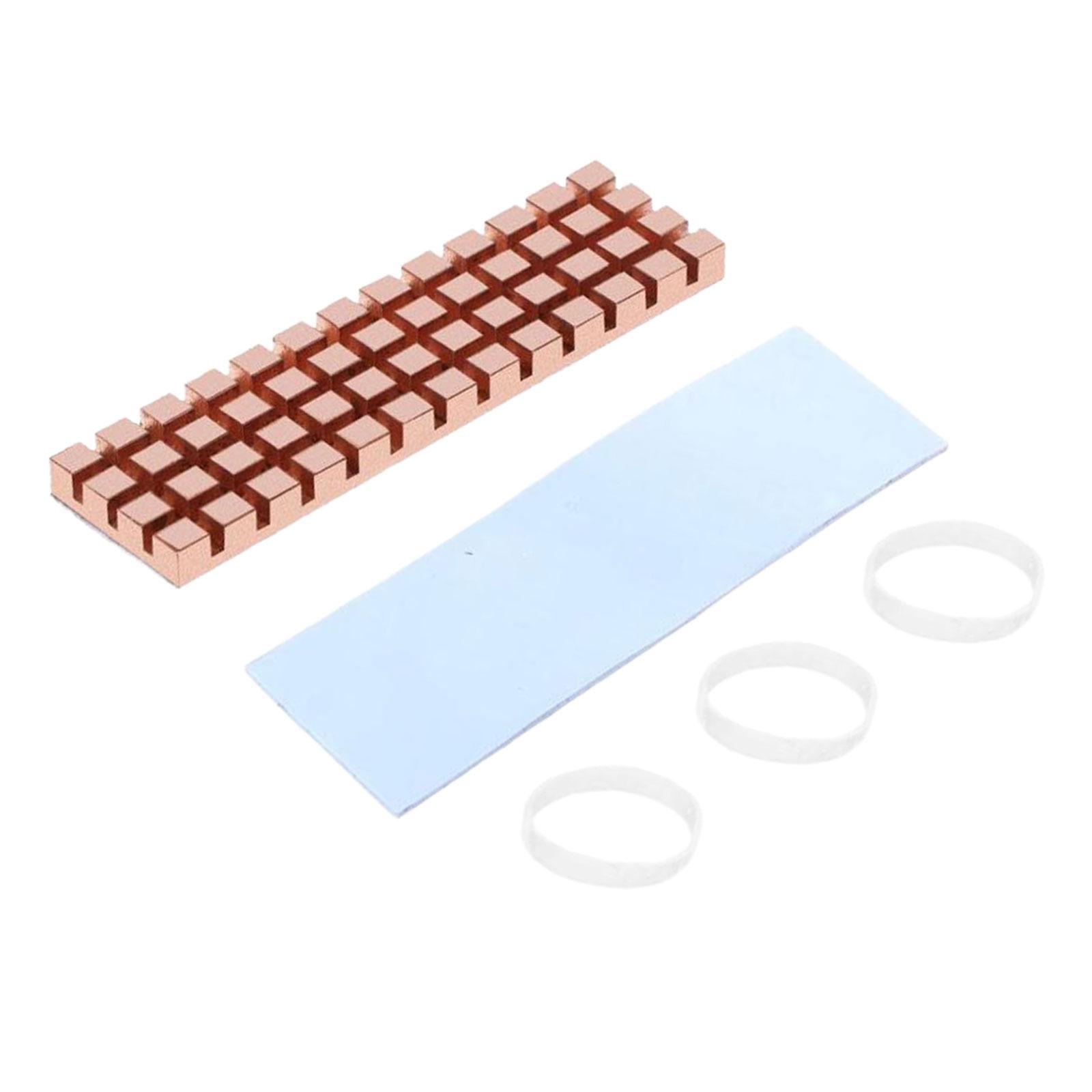 2280 M.2 SSD heat sink Thermal Pad Fittings Durable Lightweight 1 Set heat sink Copper Cooling Heat Dissipation for M.2 2280