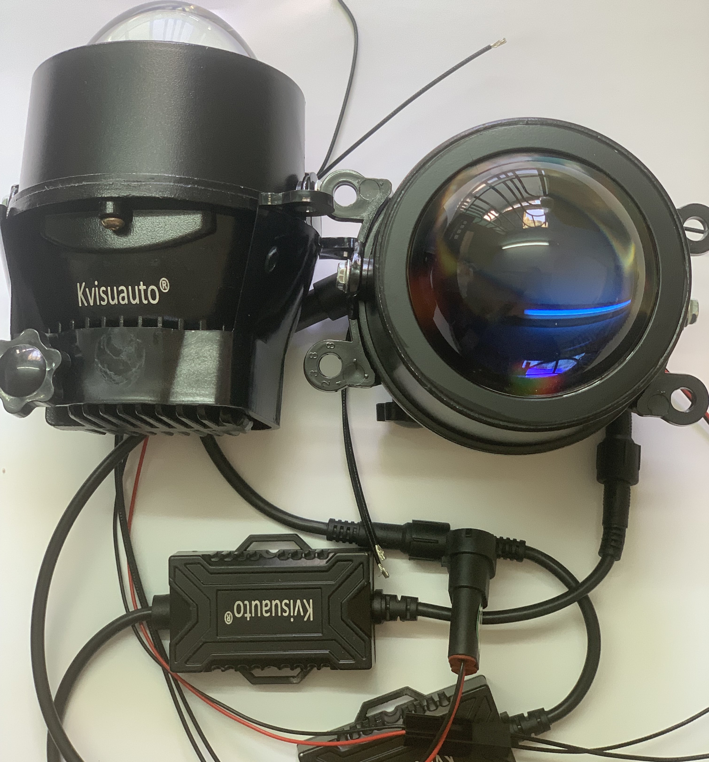 1 cặp bi gầm led  3 màu 3.0 inch ,ánh sáng trắng,vàng ,vàng trắng