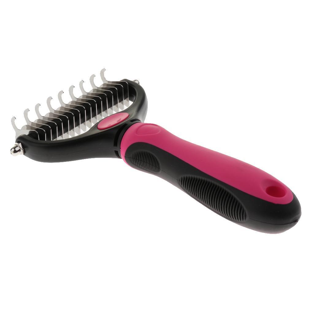 Plastic Hair Detangling Comb Remove Grooming Rake Brush for Pet Dog Cat