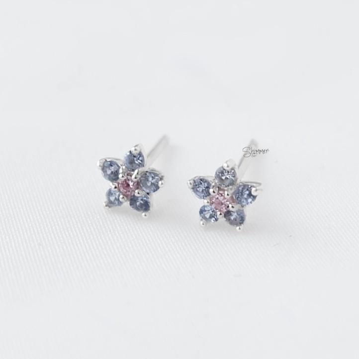 Bông tai bạc 925 Colorful Flower - Shimmer Silver