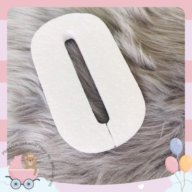 Số mút xốp trắng 18cm tự đứng trang trí bánh kem
